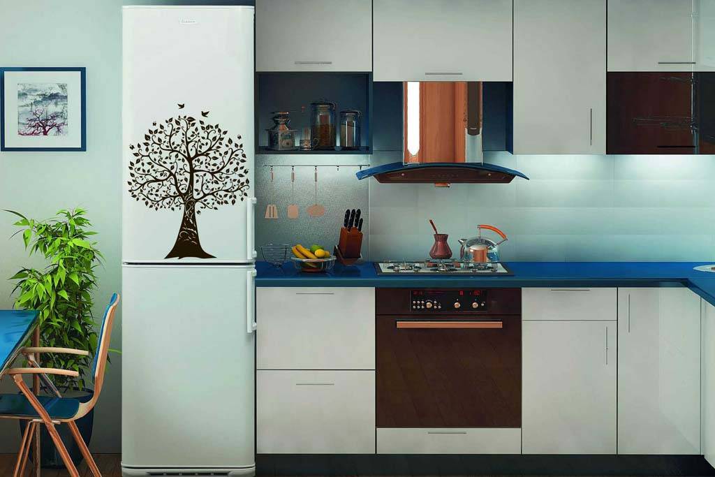 Вінілова наклейка на холодильник"Дерево счастья"