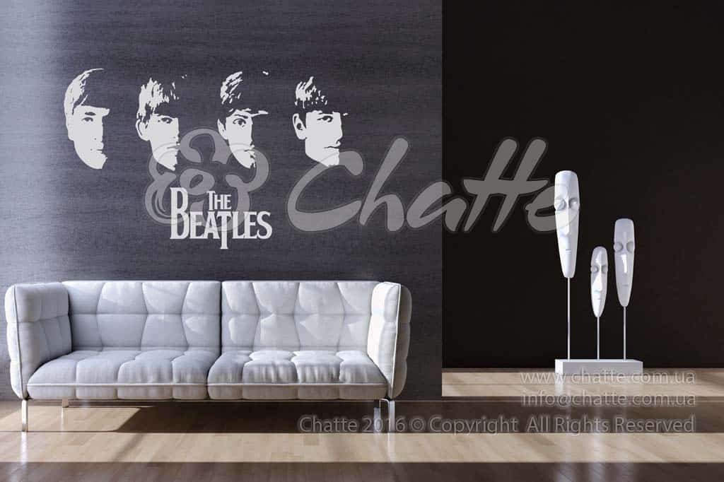 Виниловая наклейка на стену The Beatles (Битлз)