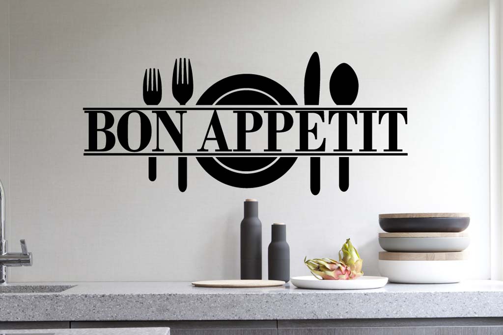 Виниловая наклейка Bon appetit