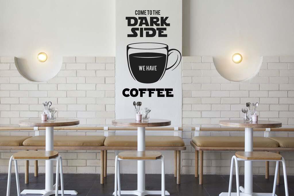 Виниловая наклейка на стену Кофе - Звездные войны