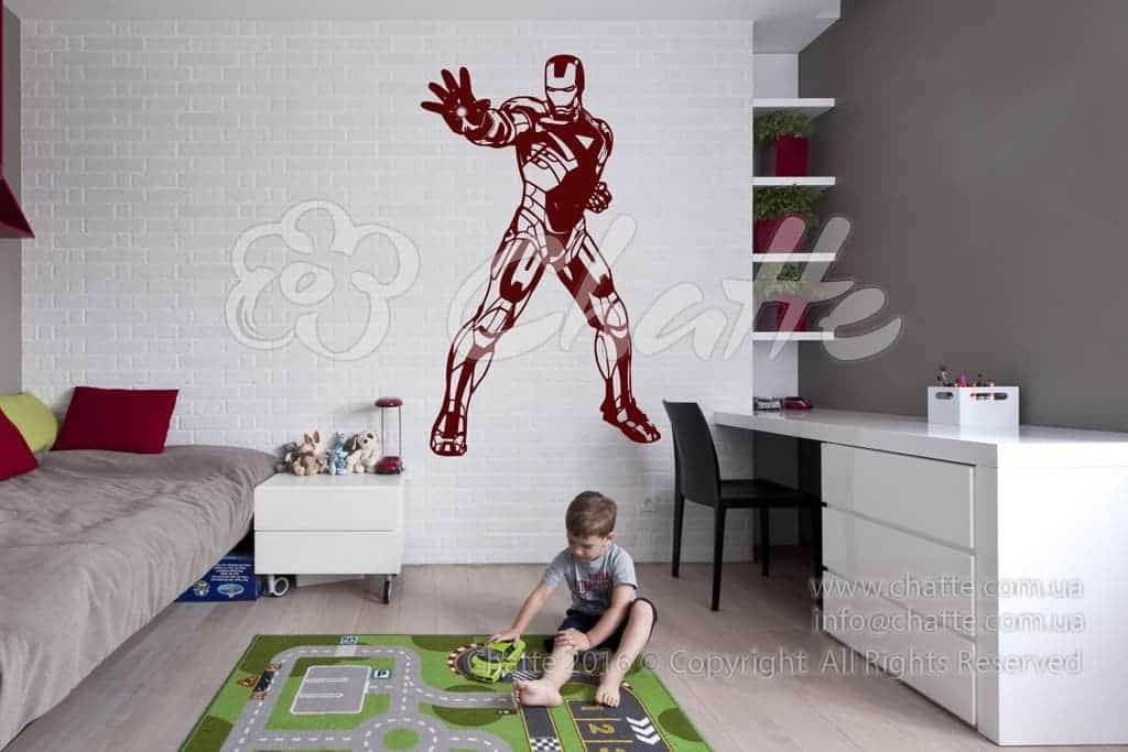 Виниловая наклейка на стену Железный человек (Iron man)