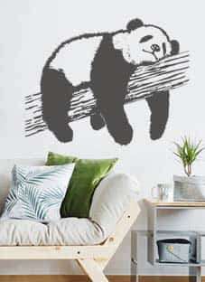 Дизайнерская наклейка на стену Спящая панда