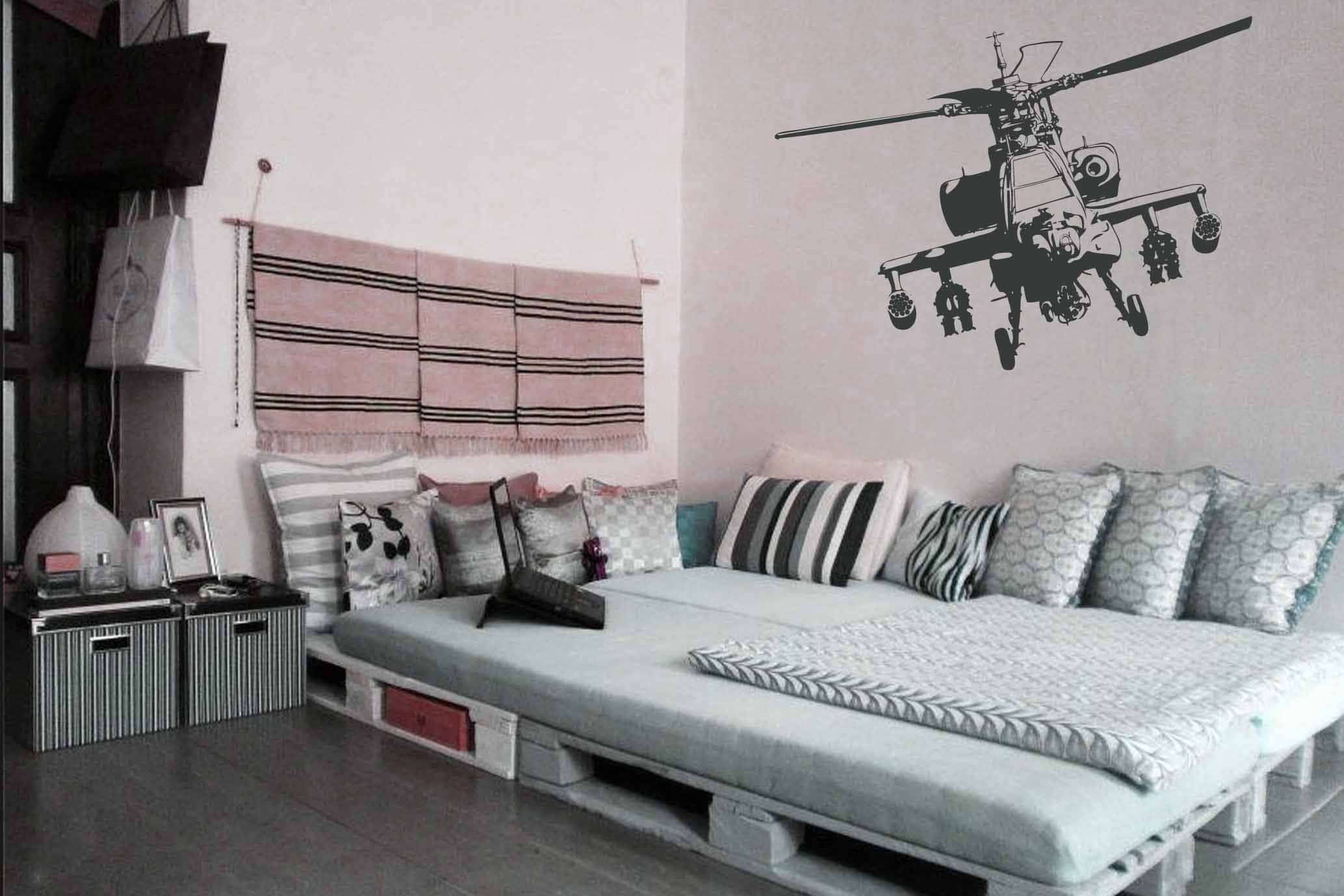 Дизайнерська наклейка на стіну Вертолёт