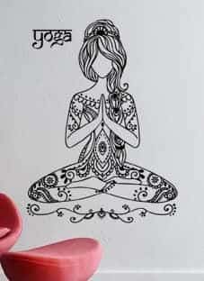 Дизайнерская наклейка на стену Исцеляющая сила медитации_йога