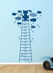 Дизайнерская наклейка на стену Лестница в небо - ростомер