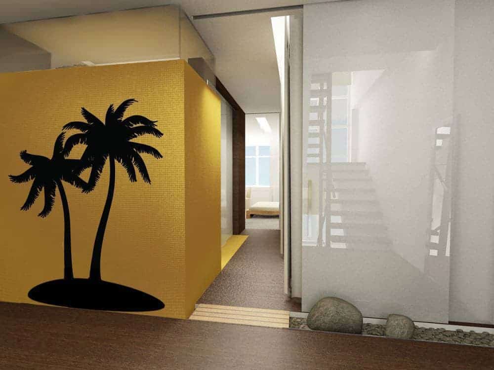Виниловая наклейка на стену Пальмы