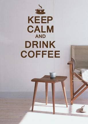 наклейка  Keep calm and drink coffee