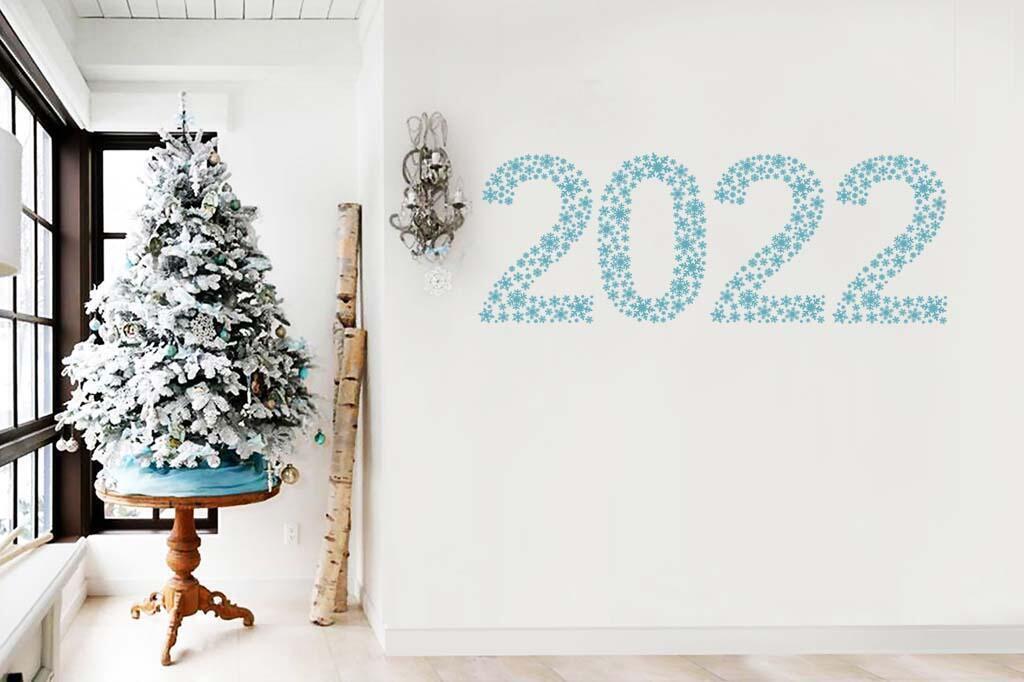 Виниловая наклейка на стену 2022