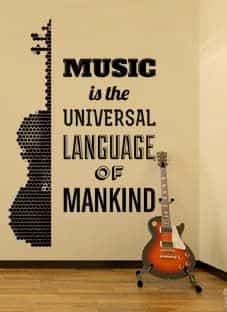 наклейка  Музыка – это универсальный язык человечества