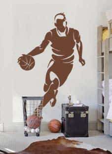 Дизайнерская наклейка на стену Дриблинг (баскетбол)