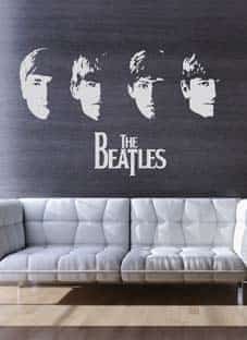 Дизайнерская наклейка на стену The Beatles (Битлз)
