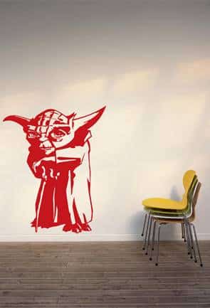 Дизайнерская наклейка на стену Майстер Йода (Звездные войны)