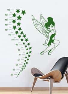 Дизайнерская наклейка на стену Звезды и фея Динь-Динь