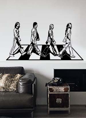 Дизайнерская наклейка на стену The Beatles (Битлз) 2