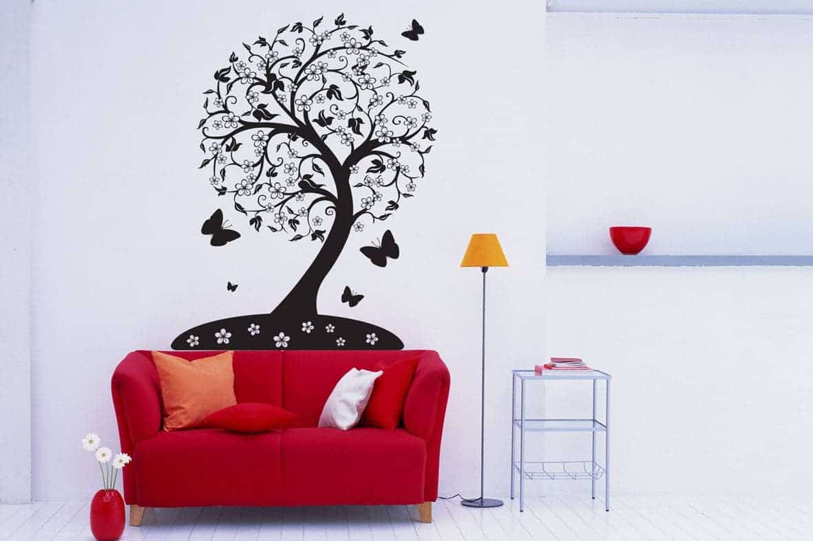 Дизайнерська наклейка на стіну Дерево любви (скидка 30%)