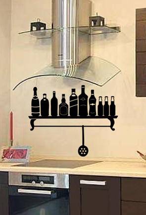 Дизайнерская наклейка на стену Кухонная полочка