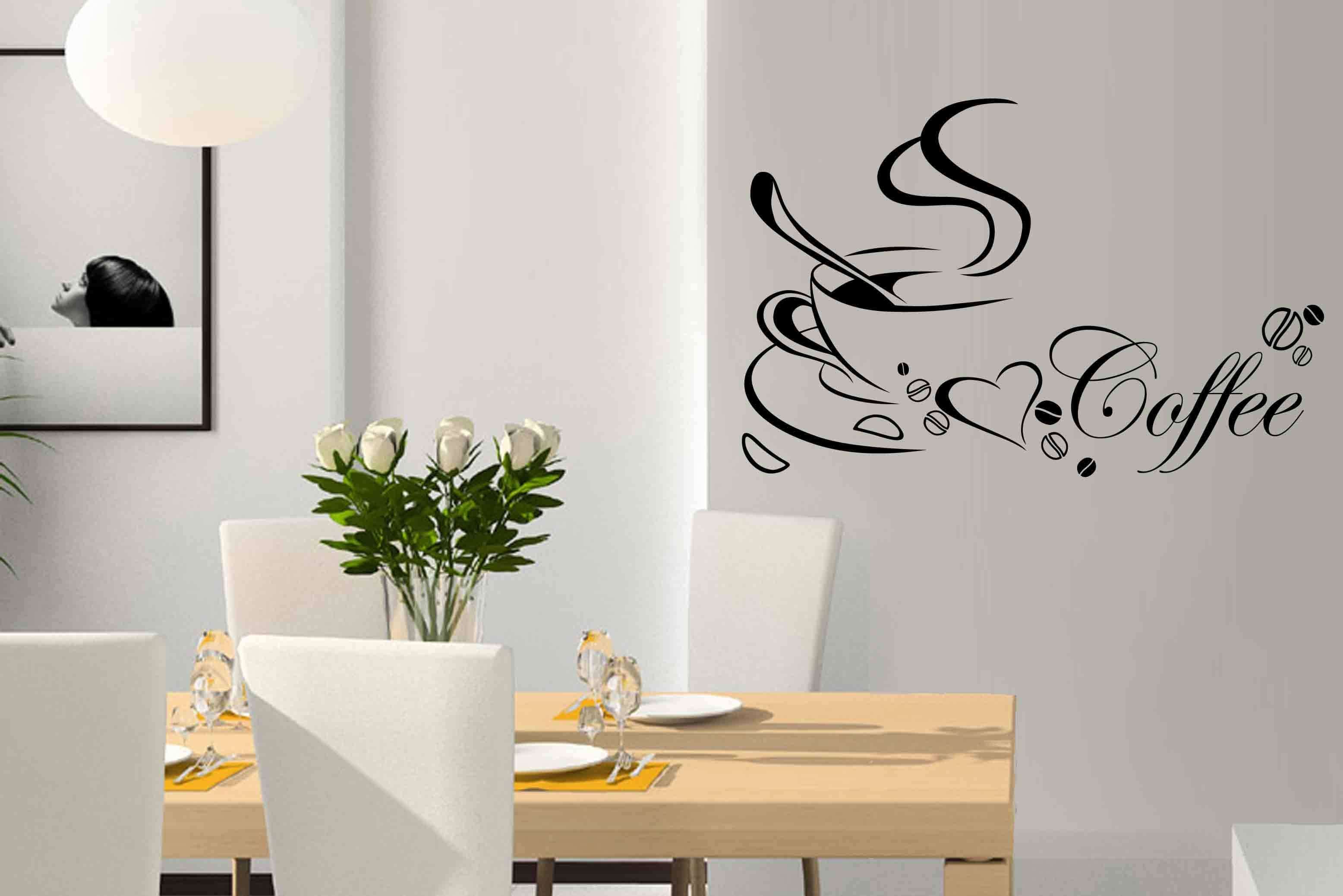 Дизайнерська наклейка на стіну Кружка кофе