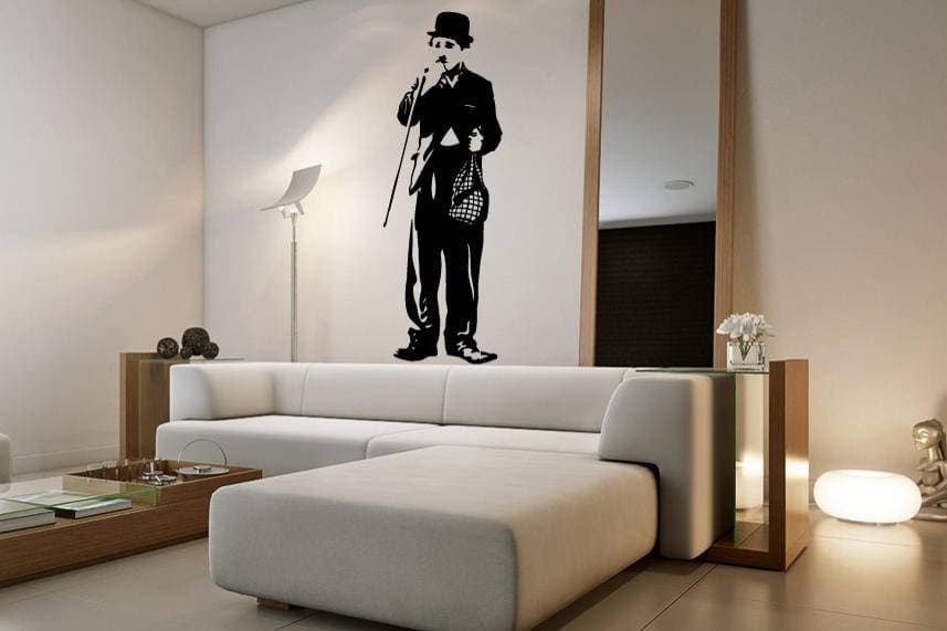 Виниловая наклейка на стену Чарли Чаплин
