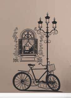 Дизайнерская наклейка на стену Французский дворик