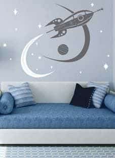 Дизайнерская наклейка на стену Космос