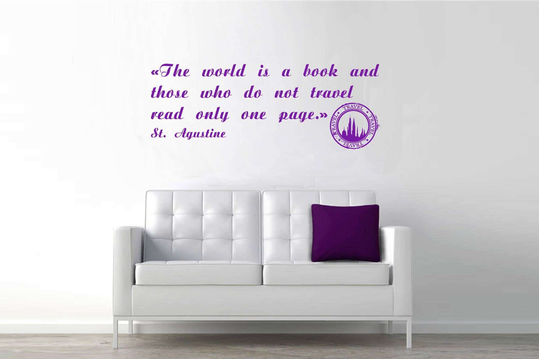 Дизайнерська наклейка на стіну Мир, как книга