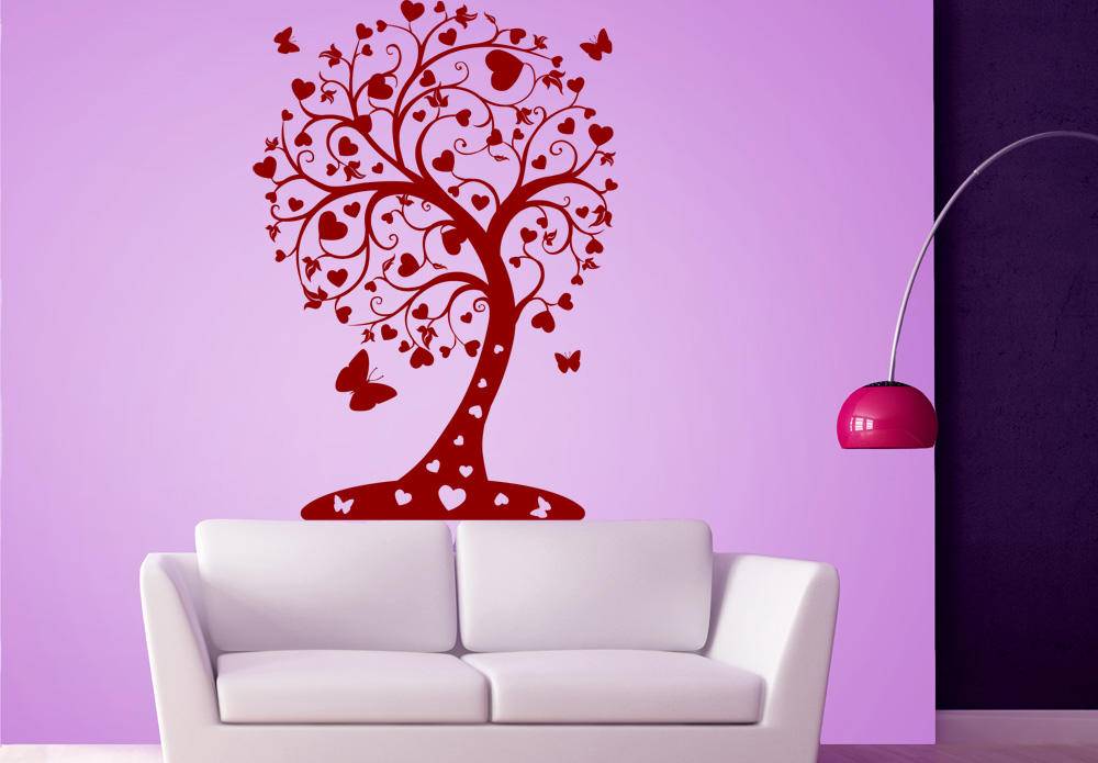 Виниловая наклейка на стену Дерево любви