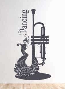 Дизайнерская наклейка на стену Танцуй джаз