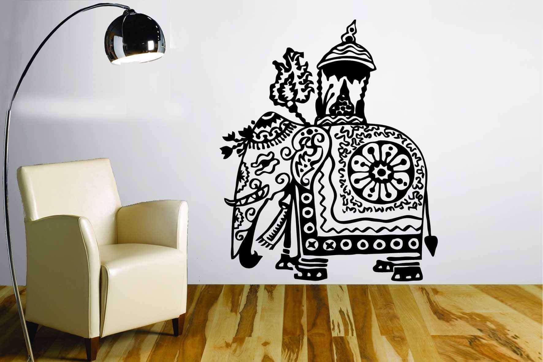 Виниловая наклейка на стену Буддистский слон