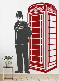 Дизайнерская наклейка на стену Лондонский полицейский
