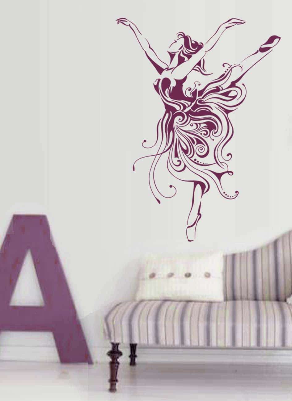Дизайнерская наклейка на стену Прима-балерина